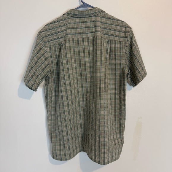Patagonia Worn Wear M's Puckerware Shirt matcha green SZ L organic cotton blend - Picture 6 of 10